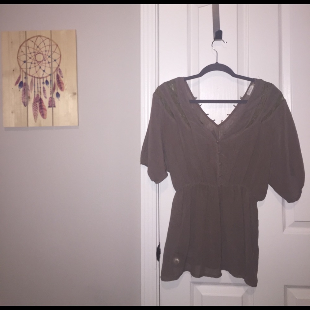 Cute Brown flowy Top