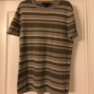 Striped cotton cashmere blend t-shirt