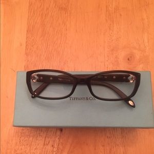 Tiffany & Co. heart key glasses and box
