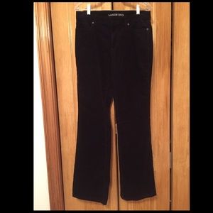 New Land's End Black Boot Cut Corduroys Size 8