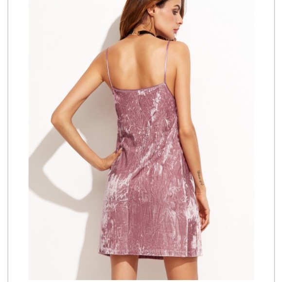✨LAST ONE ✨ Brand New Pink Velvet Cami Dress 👗 - Picture 3 of 6
