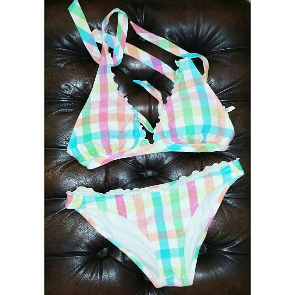Aero Rainbow Plaid Bikini