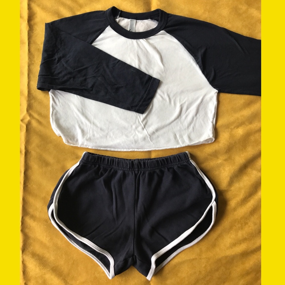 Cropped T and shorts set