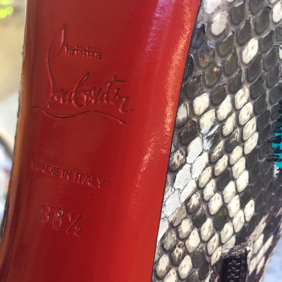 CHRISTIAN LOUBOUTIN Python Skull Booties 38.5 - Picture 6 of 7