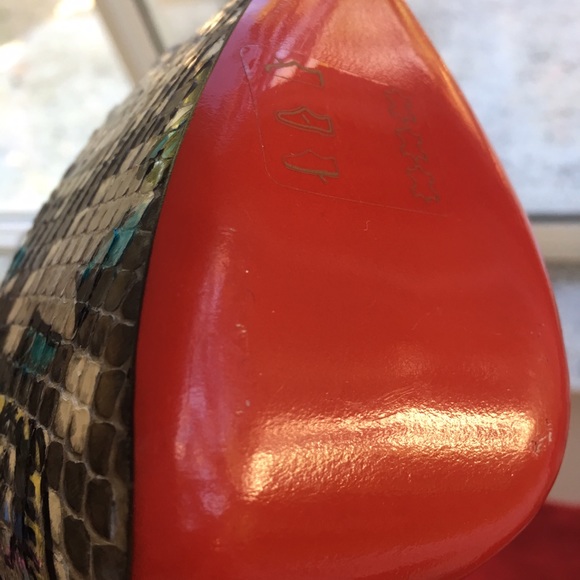 CHRISTIAN LOUBOUTIN Python Skull Booties 38.5 - Picture 7 of 7