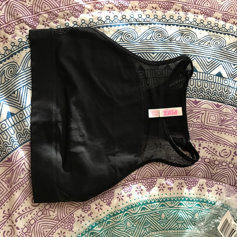 VS Pink high neck mesh sports bra