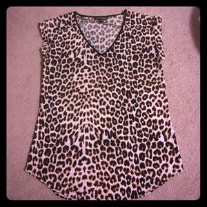 Express leopard print top XS