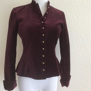 Cute burgundy velveteen jacket