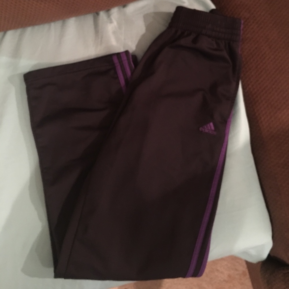 Purple and grey sweatpants!