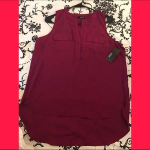 Magenta sleeveless blouse