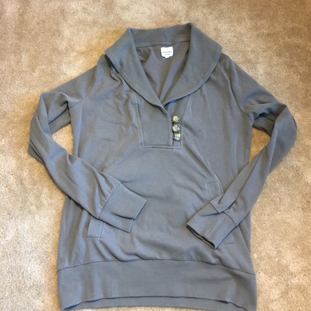 Banana Republic Gray Long Sleeve Pullover Sz M