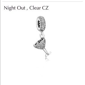 PANDORA Dangling Cocktail Silver Charm