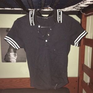 Vintage Bebe cropped polo top