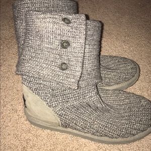 Authentic Grey Knit Uggs