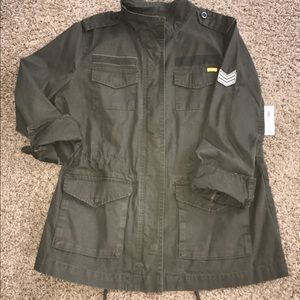 New wtags army green military jkt w patches