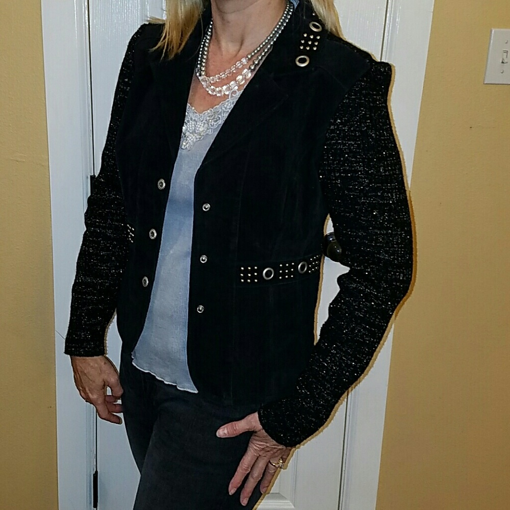 Black leather jacket