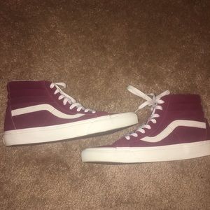 Maroon Suede High Top Vans