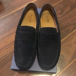 Men's Jack Erwin navy suede drivers