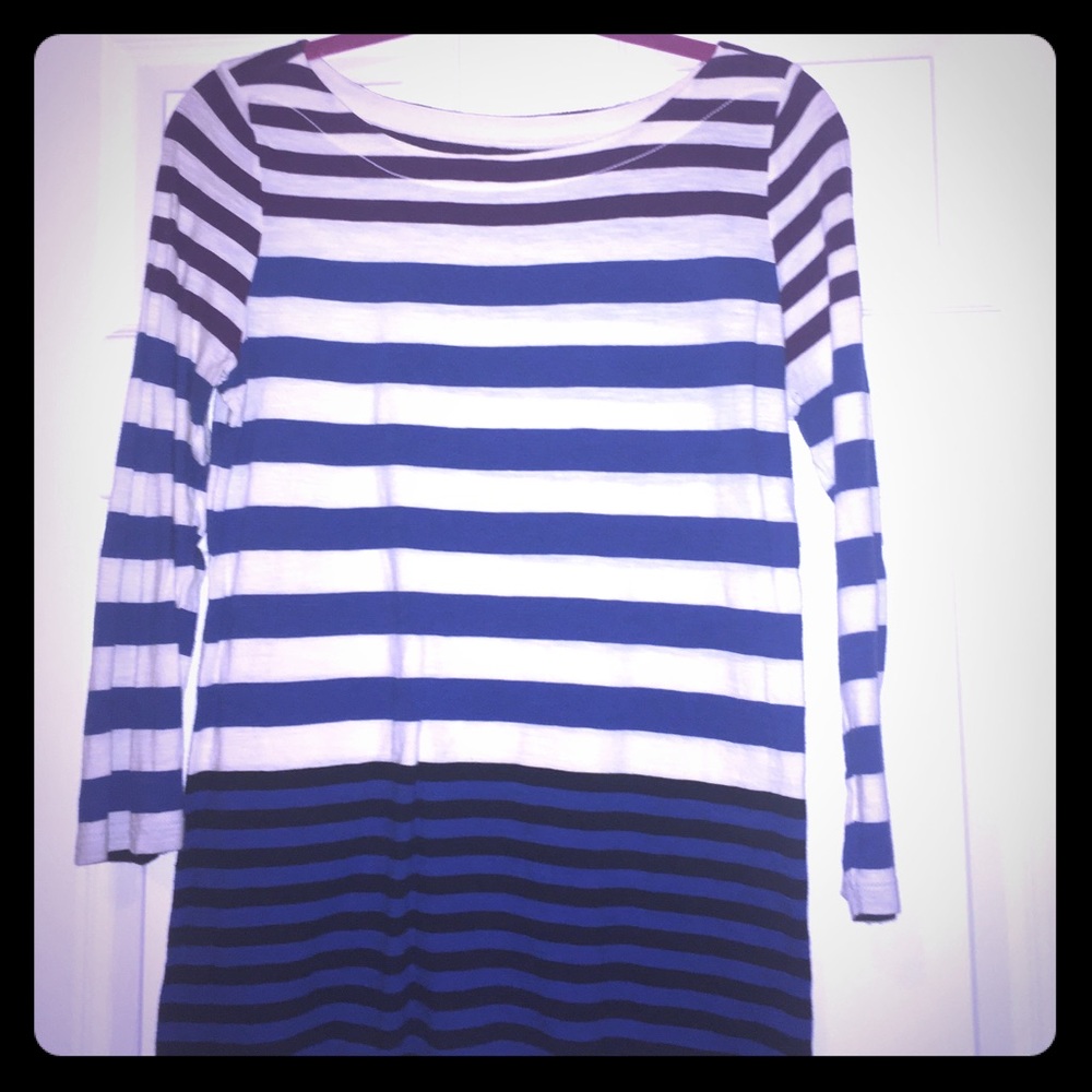 LOFT 3/4 sleeve striped tee