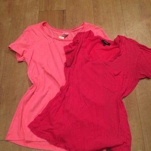 Two pink tees!