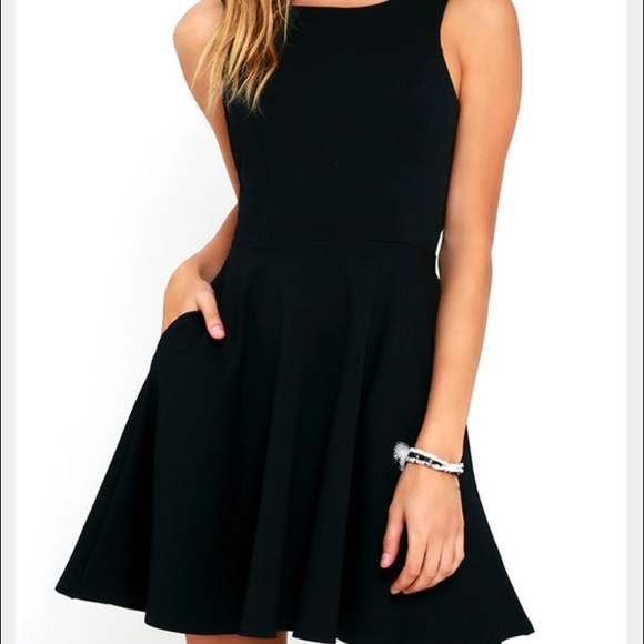 💋❗️Stylish Skater Black dress - Picture 3 of 4