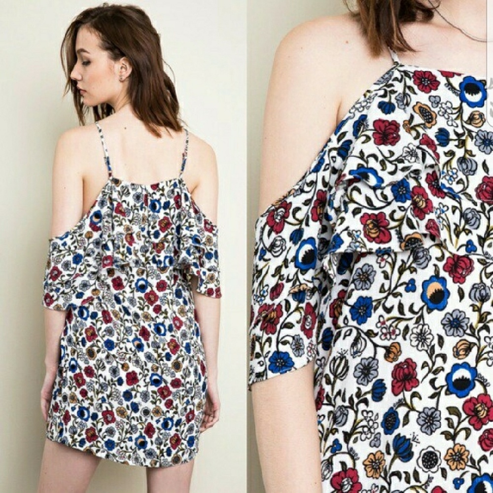 Floral Off The Shoulder Dress - Picture 2 of 5
