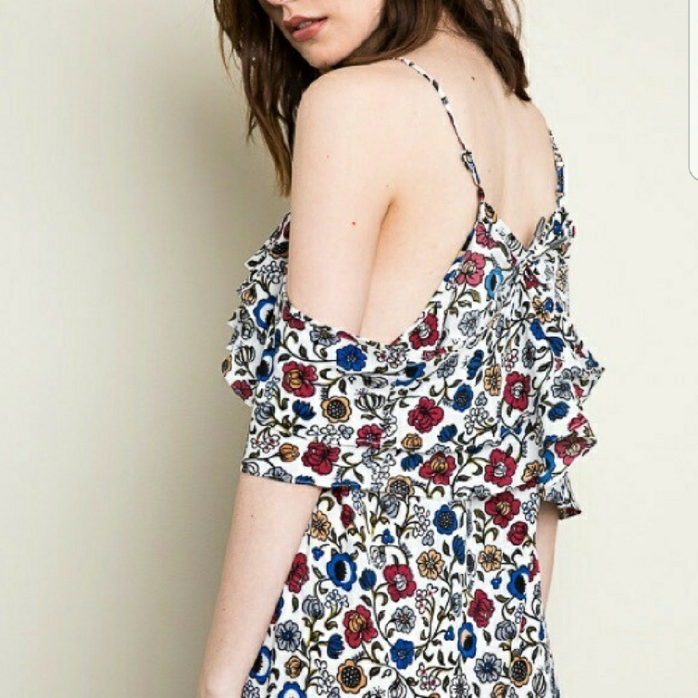 Floral Off The Shoulder Dress - Picture 3 of 5
