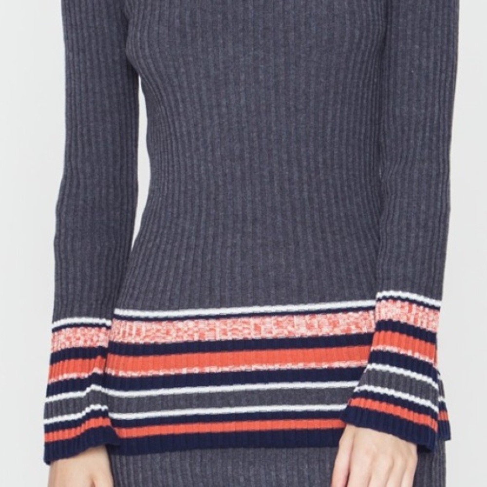 Very J Striped Knit Sweater Top
