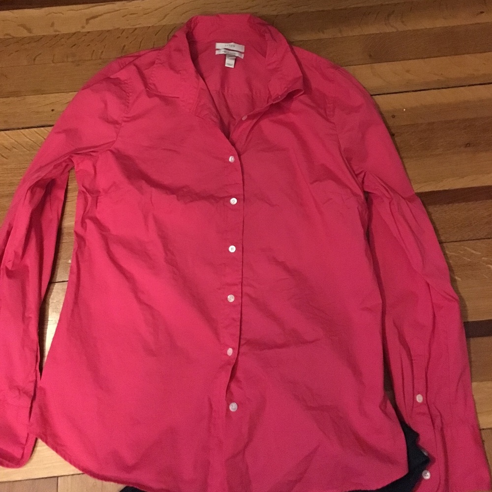 JCrew pink shirt