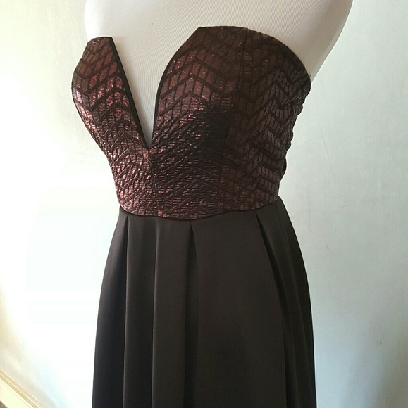 Black burgundy dress - Picture 3 of 4
