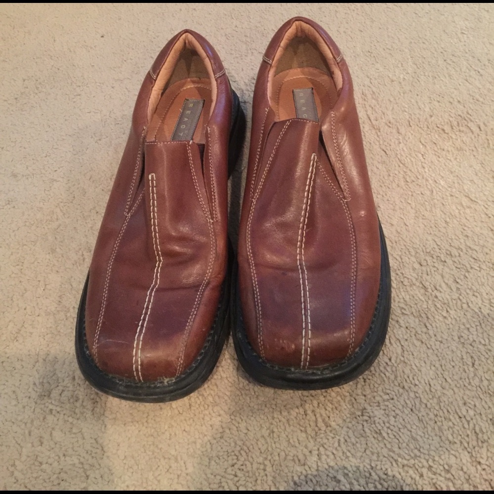 Brown men's casual loafers.