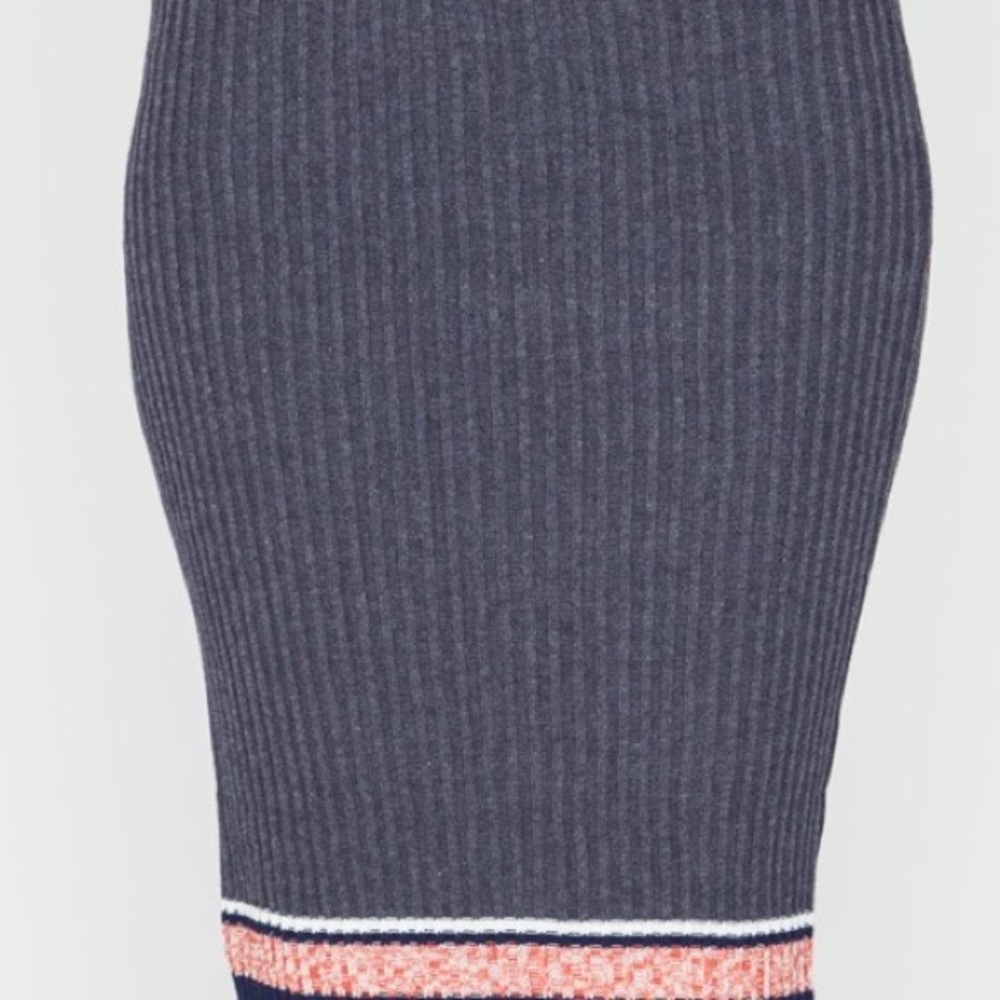 Very J Striped Knit Sweater Skirt