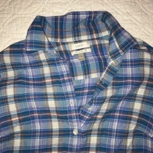 J. Crew Blue Plaid Button Up