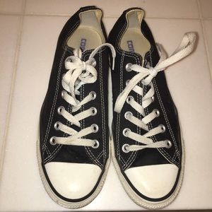 Black Low Top Converse- Size 8.5