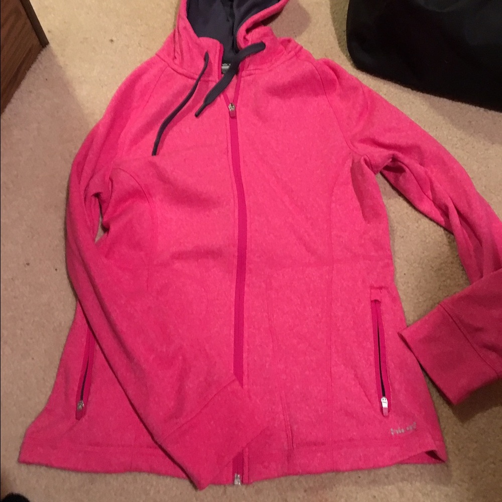 Bright pink hoodie