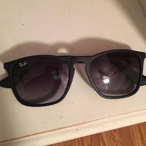 Ray Ban black sunglasses.
