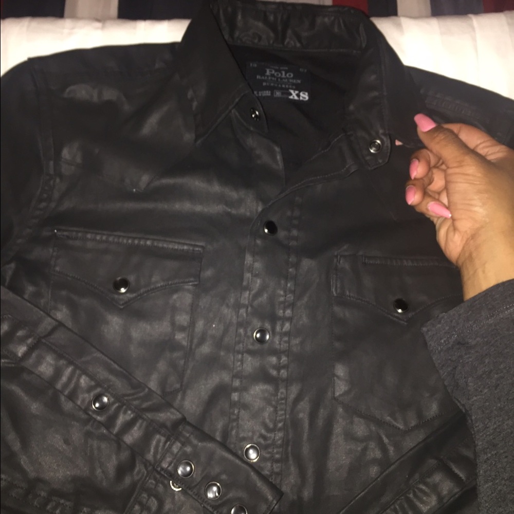 Polo Ralph Lauren Coated Western Button Down Top