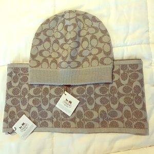 Coach Knit Hat and Scarf