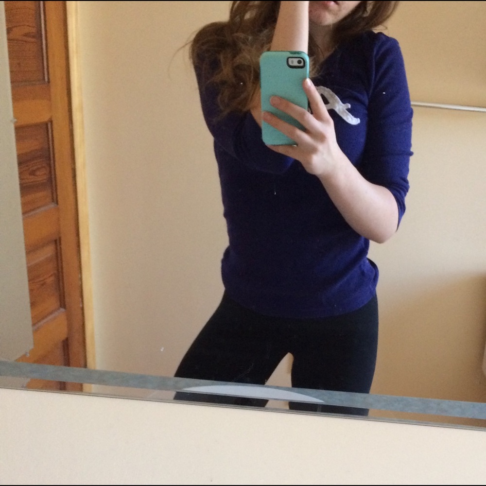 Long Sleeve Blue Tee