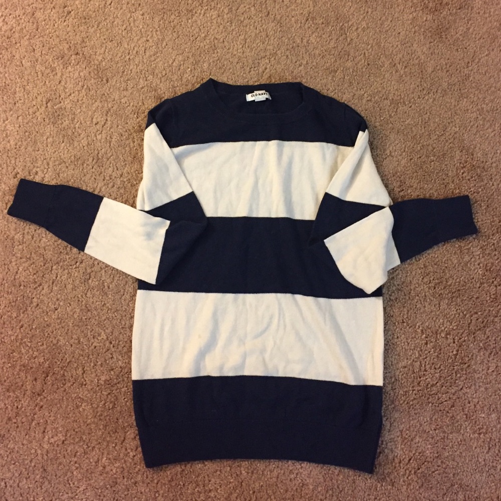 Navy and White stripped sweater
