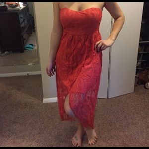 Pink strapless dress 🚫SOLD🚫