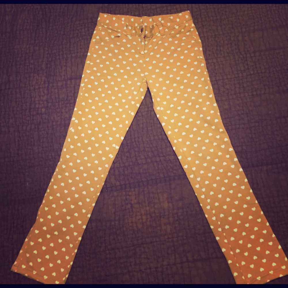 Hanna Anderson Pants w Hearts Size 130 EUC.