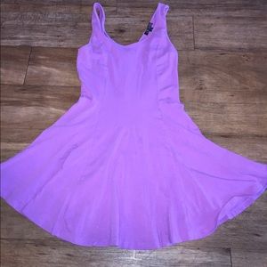 Purple contoured skater dress