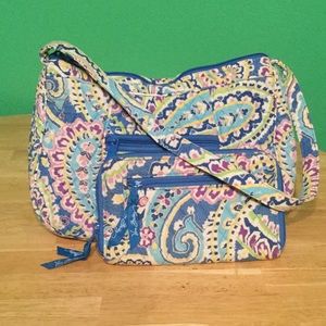 Vera Bradley Capri Blue Hobo & Zip Around Wallet