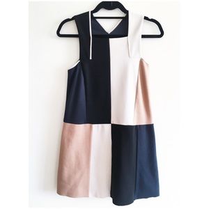 Zara 70s inspired Color Block Dress