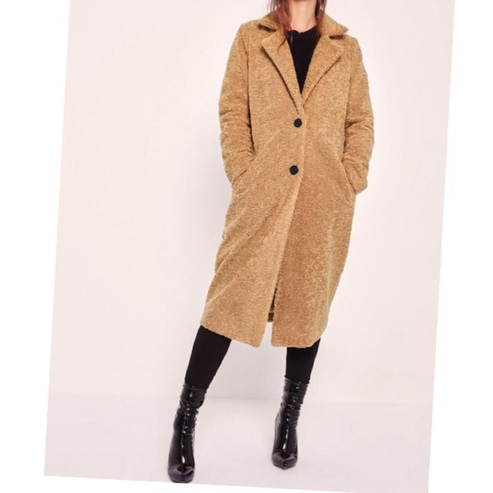 Missguided Long Faux Shearling Coat - 2