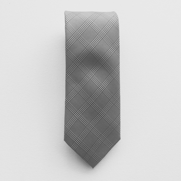 Zara Man" Plaid Houndstooth Tie - Picture 1 of 4