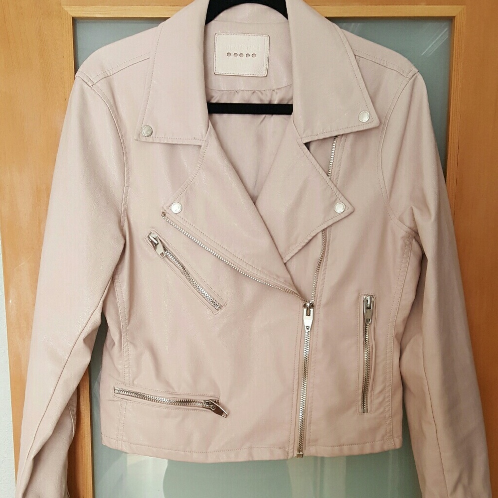 Blush Faux Leather, Blank NYC Moto Jacket