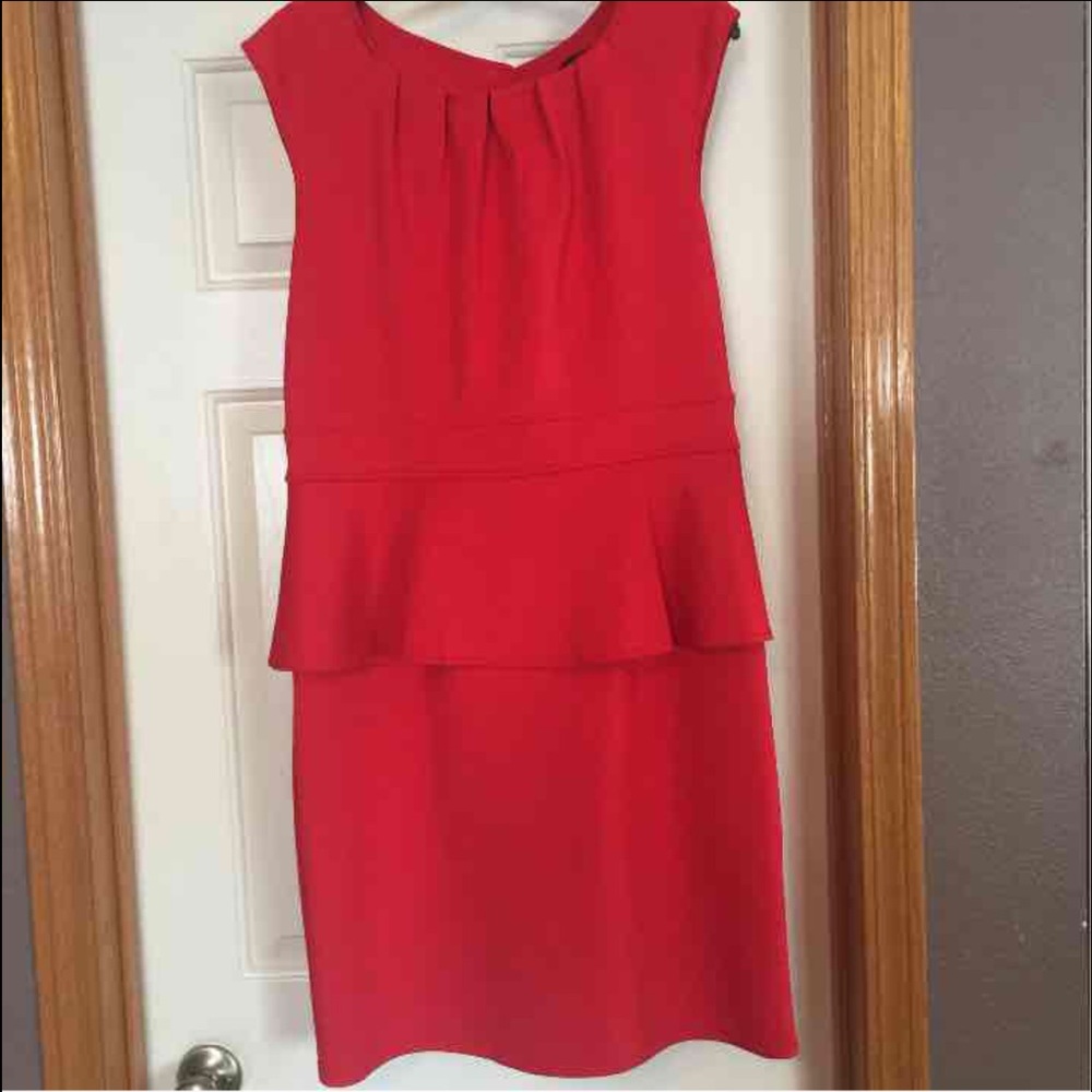 Super cute red peplum dress