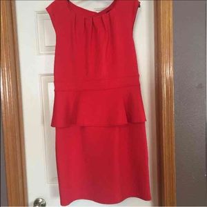 Super cute red peplum dress